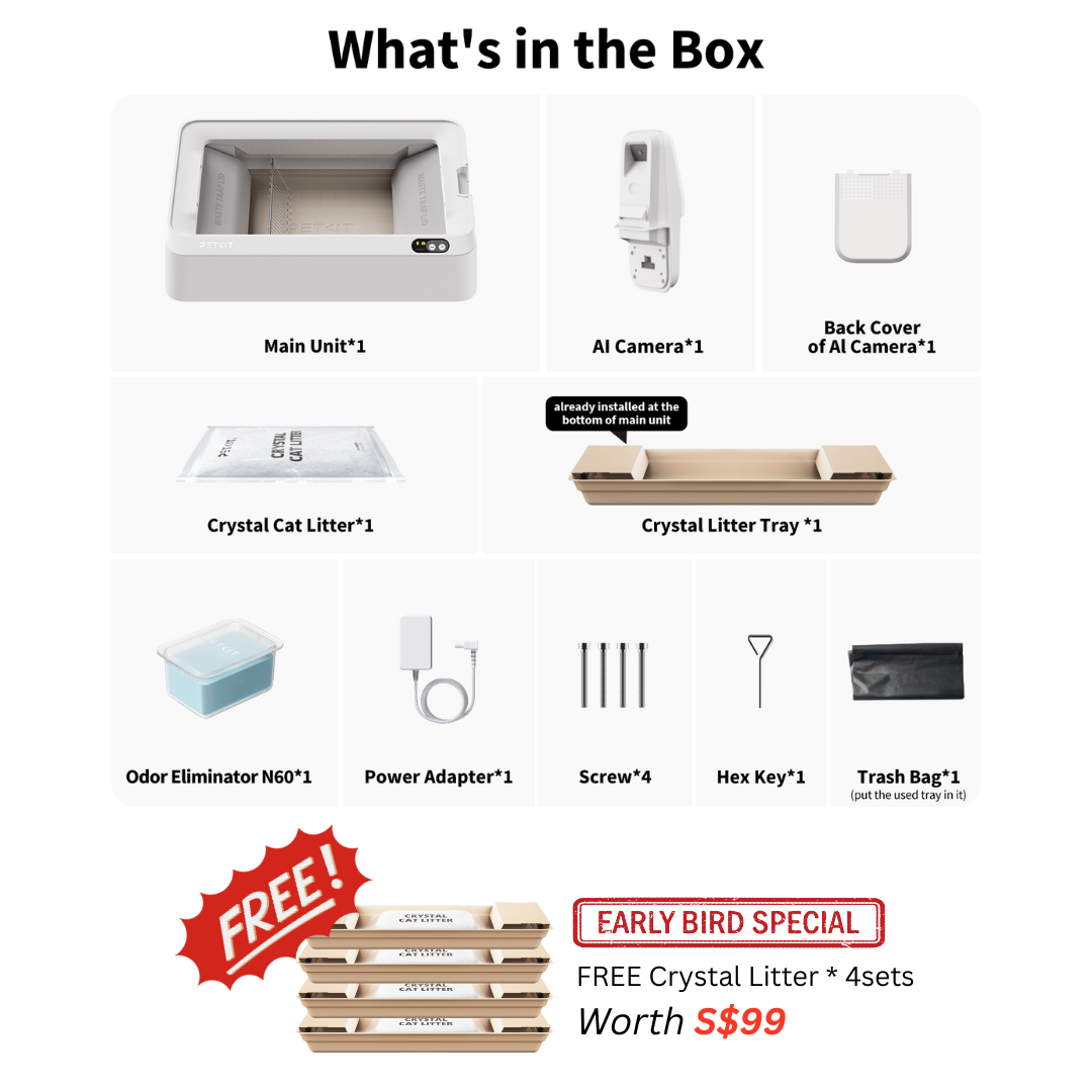 Purobot Crystal Duo Automatic Cat Litter Box with Camera (Special Offer)