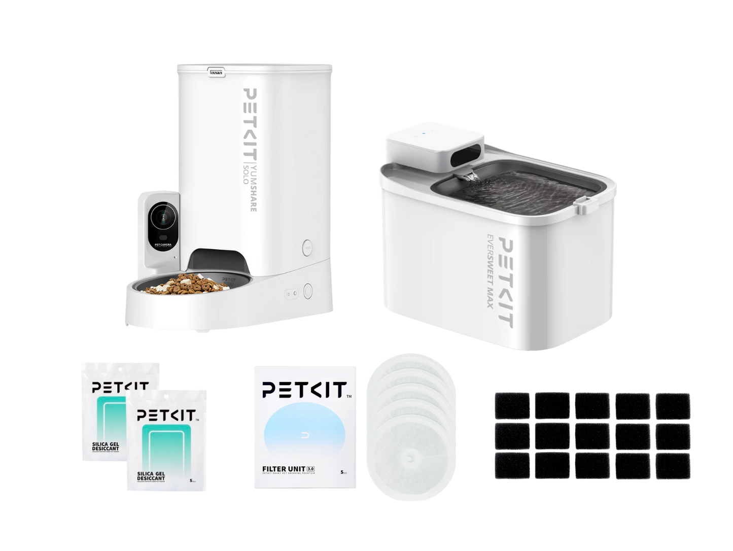 PETKIT Eversweet Max Smart Fountain & YumShare Solo Feeder