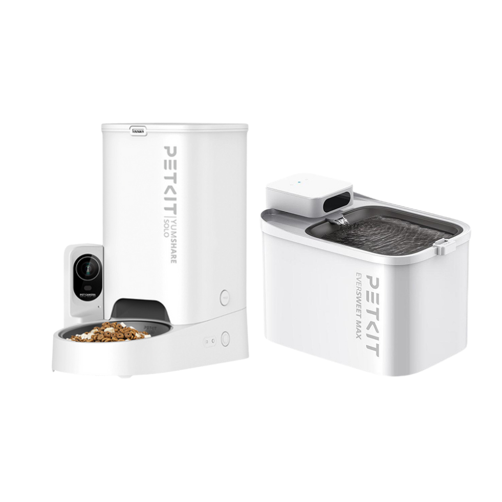 PETKIT Eversweet Max Smart Fountain & YumShare Solo Feeder