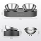 FRESH NANO- 15° ADJUSTABLE FEEDING STAINLESS STEEL DOUBLE BOWL