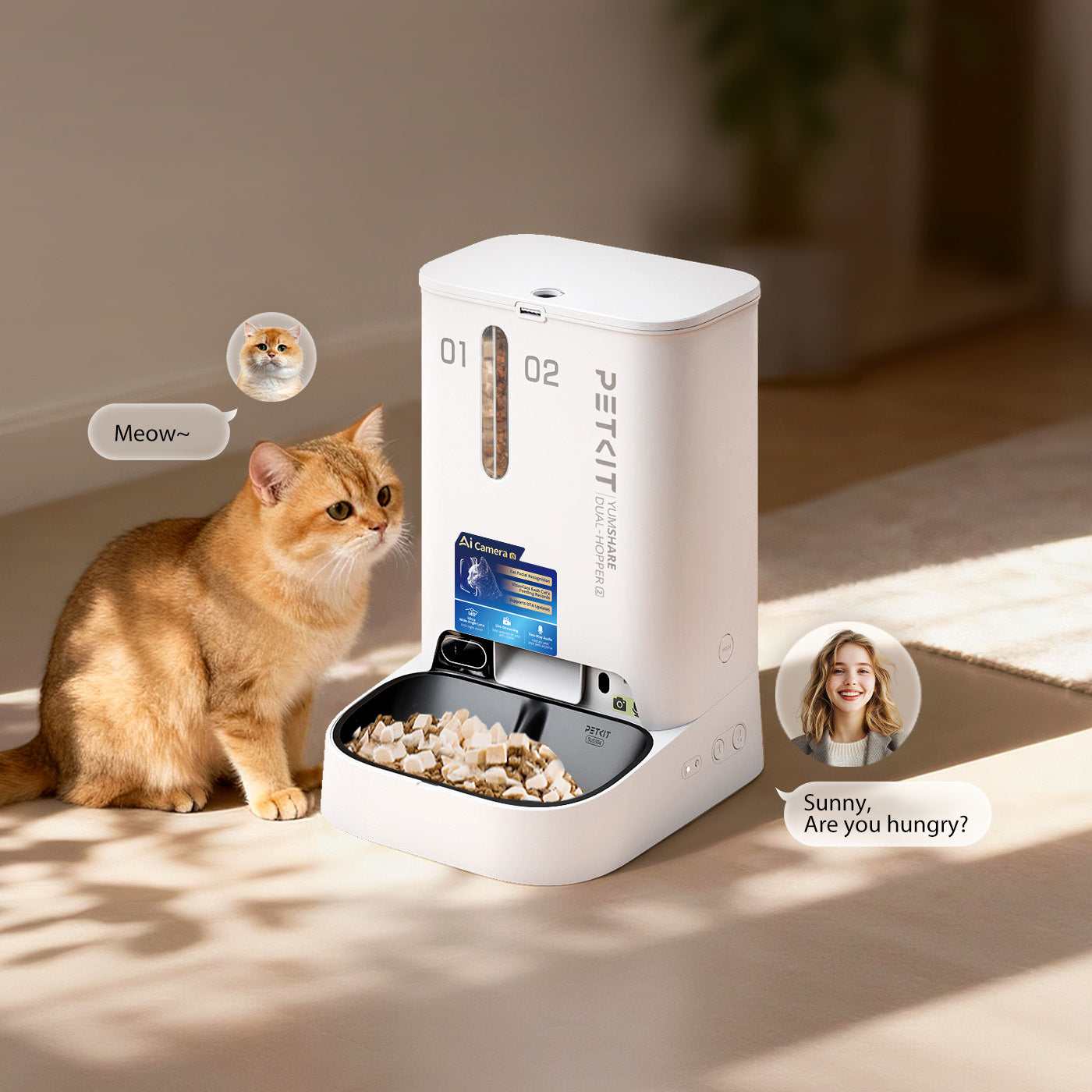 YUMSHARE DUAL-HOPPER 2 WITH CAMERA – PETKIT SINGAPORE