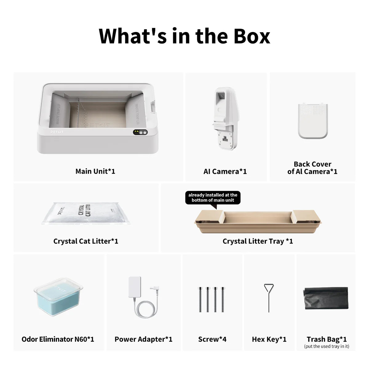 Purobot Crystal Duo Automatic Cat Litter Box with Camera