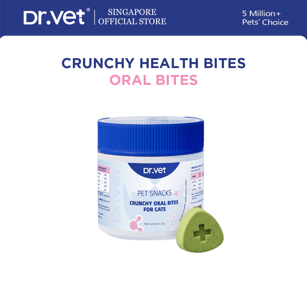 Dr.Vet Crunchy Health Bites Freeze Dried Pet Treats for Cats & Dogs | Oral Bites | 35g