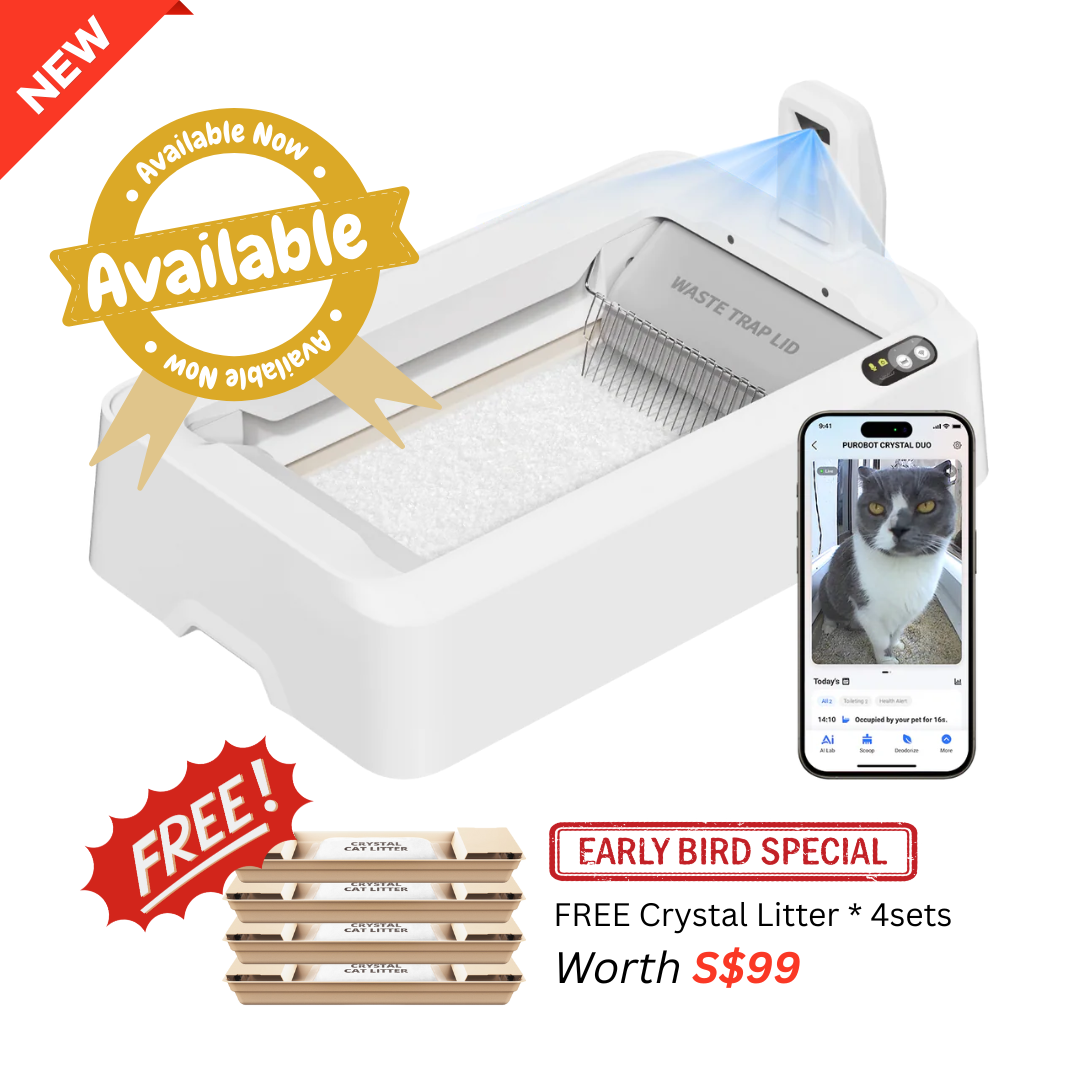 Purobot Crystal Duo Automatic Cat Litter Box with Camera (Early Bird Special)