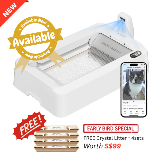 Purobot Crystal Duo Automatic Cat Litter Box with Camera (Early Bird Special)