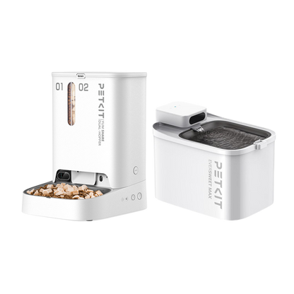 PETKIT Eversweet Max Smart Fountain & YumShare Dual-Hopper Feeder