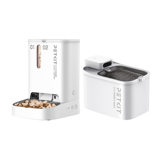 PETKIT Eversweet Max Smart Fountain & YumShare Dual-Hopper Feeder