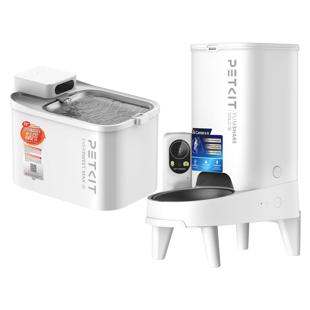 PETKIT Eversweet Max 2 (UVC) Smart Fountain & YumShare Solo 2 Feeder