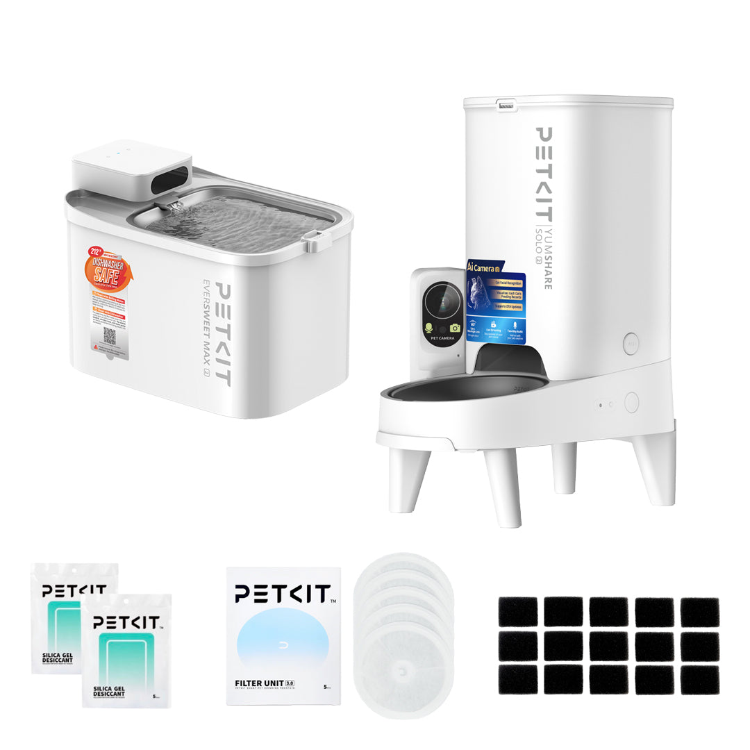 PETKIT Eversweet Max 2 (UVC) Smart Fountain & YumShare Solo 2 Feeder