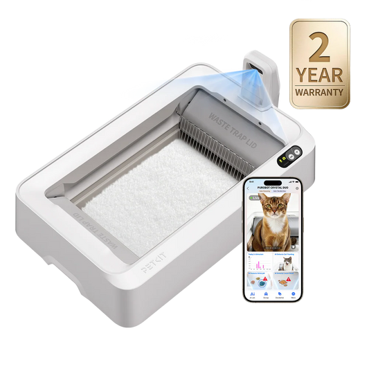Purobot Crystal Duo Automatic Cat Litter Box with Camera