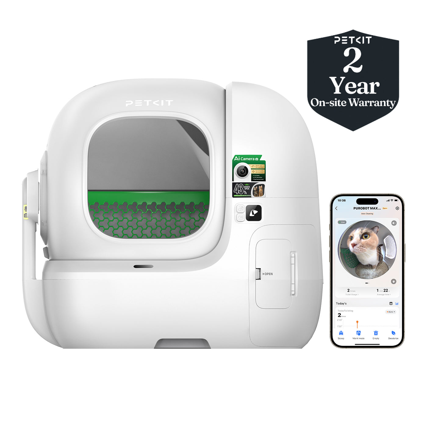 Purobot Max Pro 2 Automatic Cat Litter Box - Stock arriving 27 Aug